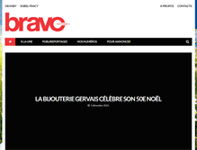 Tablet Screenshot of bravo-magazine.ca